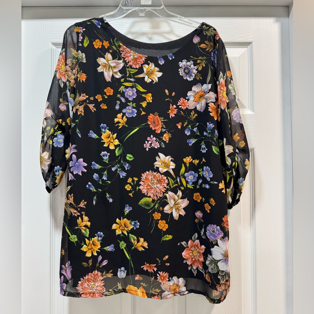 Orange and Yellow Relaxed Blouse